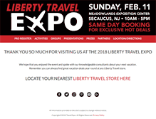 Tablet Screenshot of libertytravelexpo.com